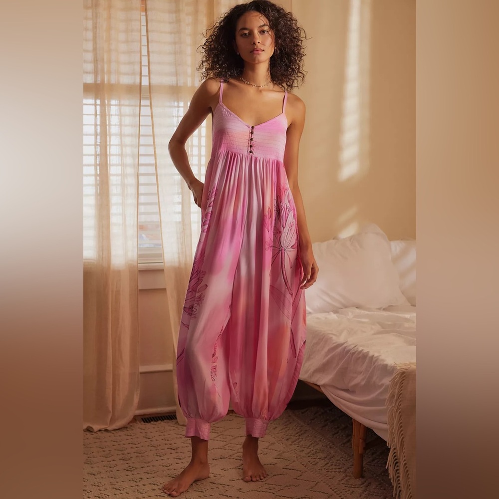 Anthropologie Printed Lounge Jumpsuit, SP - Picture 3 of 8
